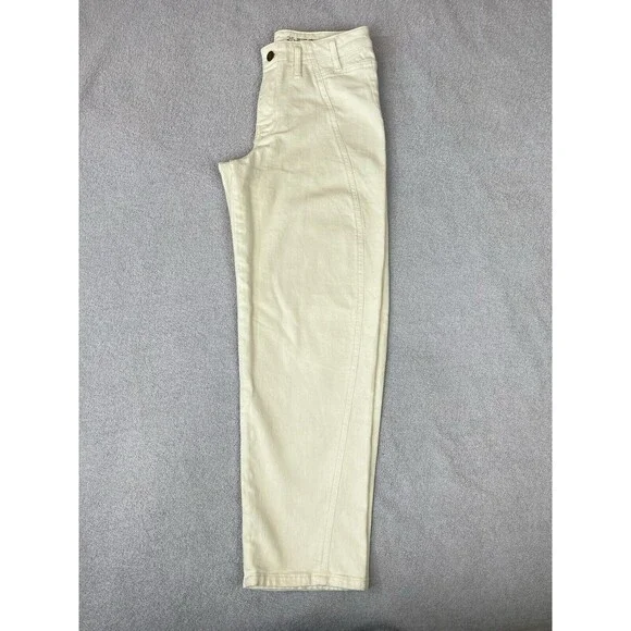 Pilcro Hemp / Cotton Baggy Pants Women’s 25 Cream / Off White Ankle Length - Picture 5 of 16